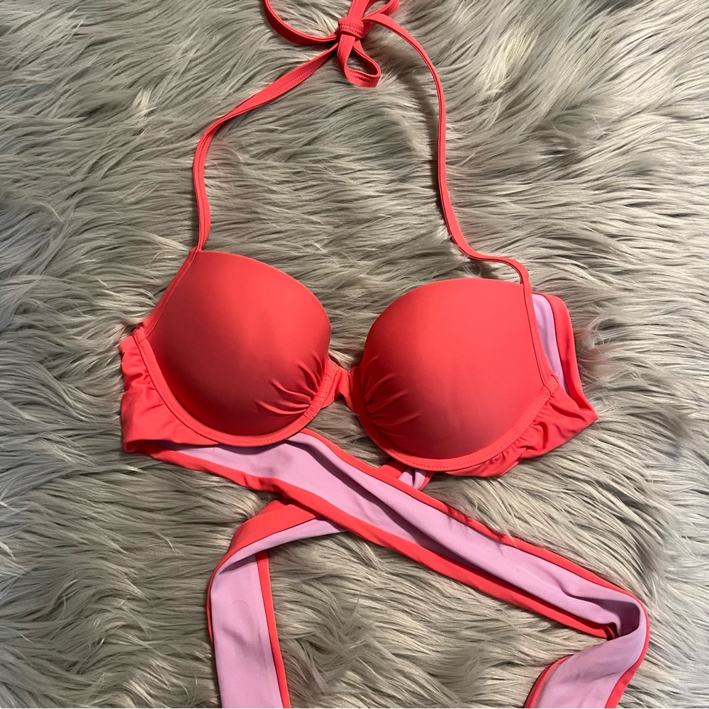 Aerie American Eagle Coral Bikini Top 36C
